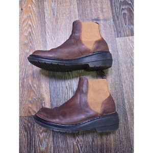 Dr Martens Brown Leather Chelsea Boots Tan Elastic AirWair Bouncing Soles US 6